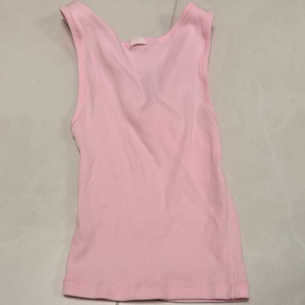 SKIMS Ribbed Tank Top in Pastel Pink